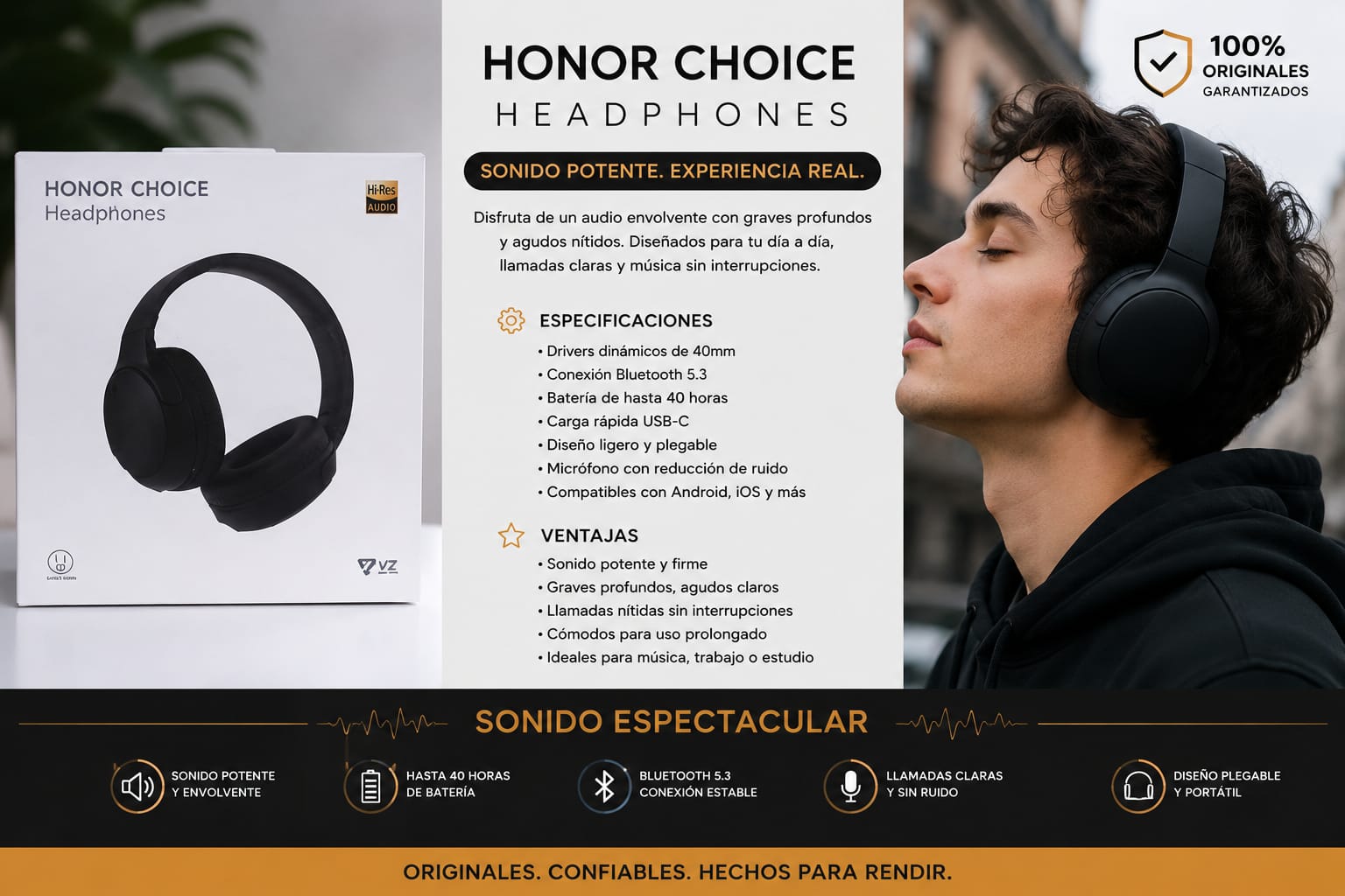 AUDIFONOS ORIGINALES HONOR CHOICE